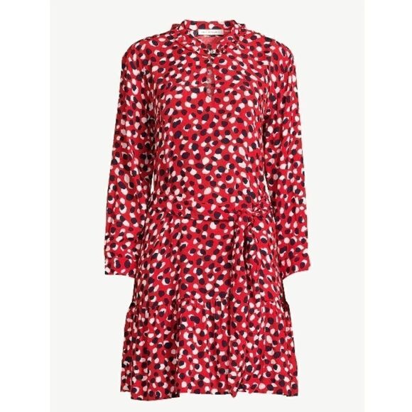 Women’s Tiered Belted Lightweight Mini Dress Size S - Picture 1 of 6